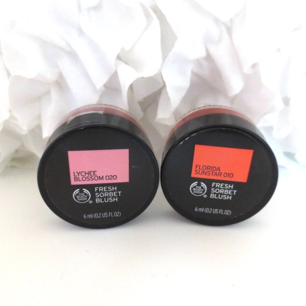 NEW THE BODY SHOP FRESH SORBET BLUSH # 010/ # 020 LOT OF 2